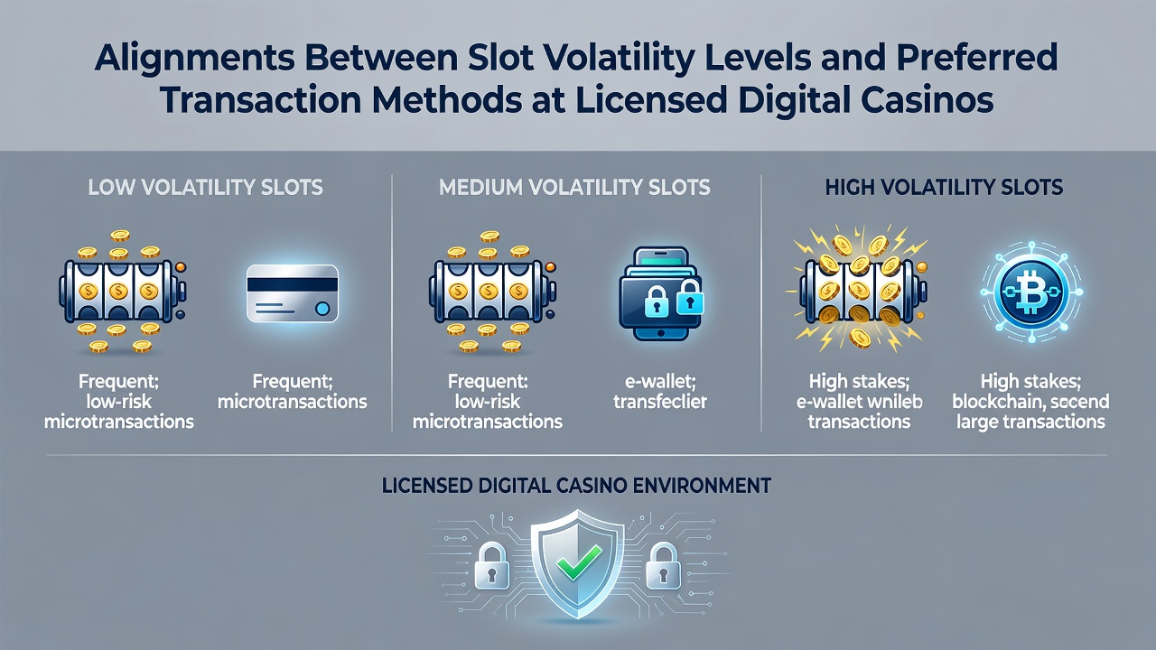 Data visualization chart illustrating connections between slot volatility categories and common transaction methods used at regulated online casinos