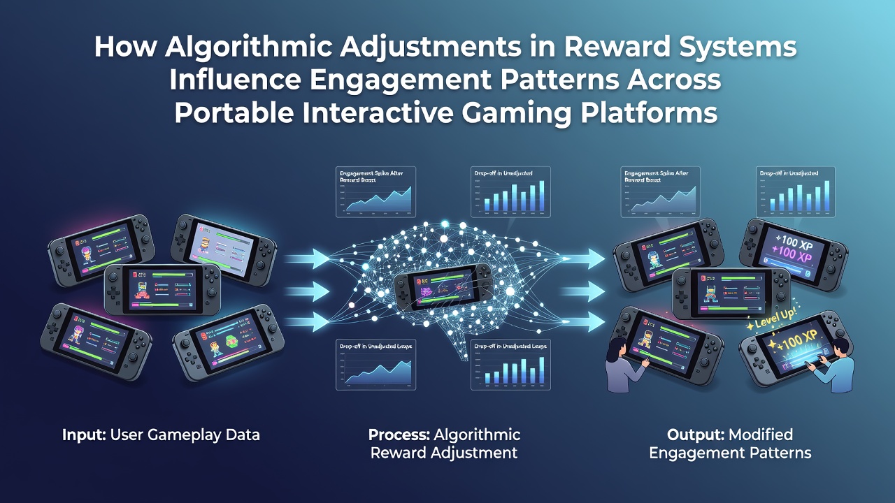 Mobile gaming interface showing reward notifications and engagement metrics on a portable device