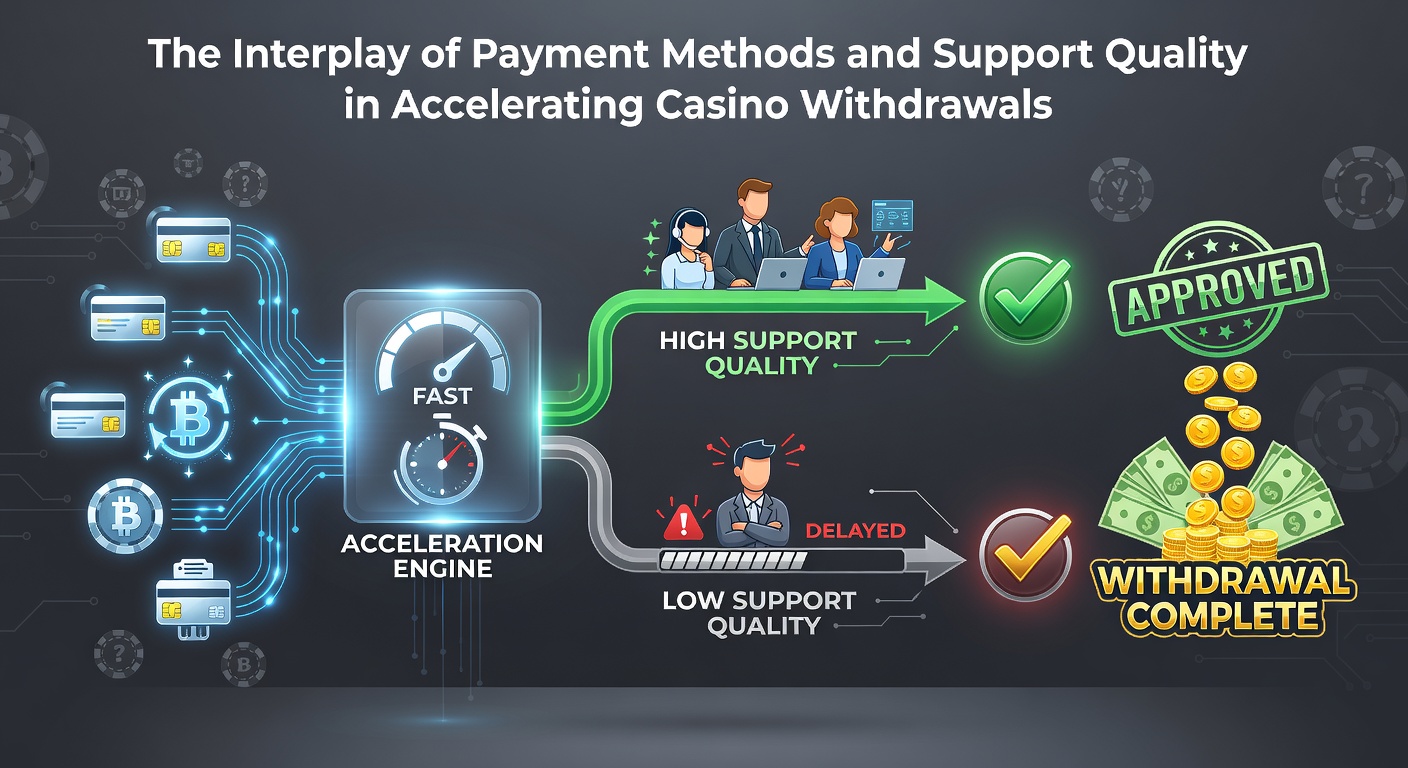 Casino player reviewing withdrawal options on a digital interface with payment icons and support chat visible